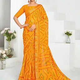 Anouk Rustic Bandhani Zari Pure Chiffon Bandhani Saree-27