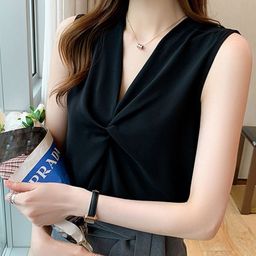 HERE&NOW Women V-Neck Sleeveless Top-image-30
