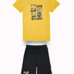 Gini and Jony Boys Printed T-shirt with Shorts-image-62