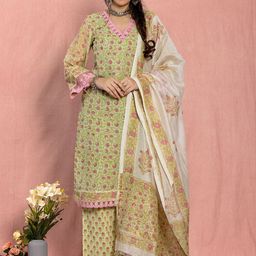 KASYA Women Floral Printed Kurta with Palazzo & Dupatta-41