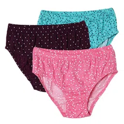 BLOSSOM Girls Pack Of 3 Assorted Pure Cotton Hipster Briefs BJU01867_FAIRY.DOTS_20_3P-picture-50
