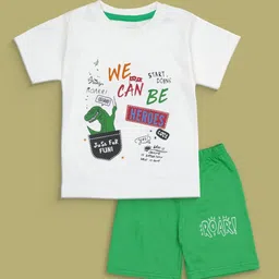 BAESD Unisex Kids Printed Pure Cotton T-shirt with Shorts-image-15