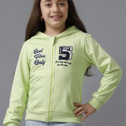 UNDER FOURTEEN ONLY Girls Printed Front-Open Sweatshirt-image-96