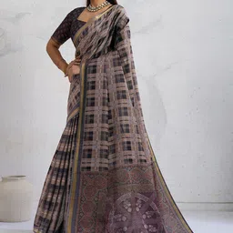KALINI Checked Designer Chettinad Saree-picture-19