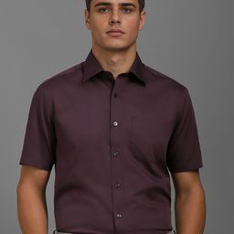 Louis Philippe Men Classic FitSpread Collar Solid Cotton Formal Shirt-image-62