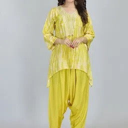 FANTASIA Printed V-Neck Tunic With Trousers Co-Ords-picture-40