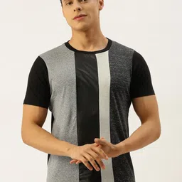 Campus Sutra Men Colourblocked Pockets T-shirt-image-84