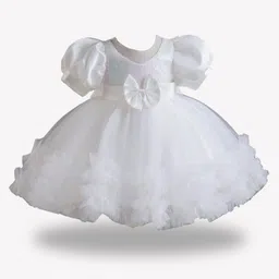 BAESD Embellished Embroidered Puff Sleeve Net Fit & Flare Dress-15
