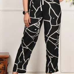 Style Shoes Pack Of 2 Abstract Printed Mid-Rise Lounge Pants-picture-12