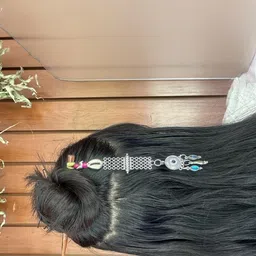 KALAKARI Women Silver Hairstick-picture-1