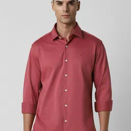 Van Heusen Sport Men Spread Collar Solid Cotton Slim Fit Casual Shirt-image-97