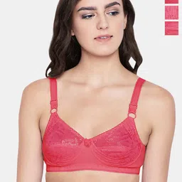 Bodycare Pack of 3 Full Coverage Cotton Non Padded Non wired Regular Bra-picture-40