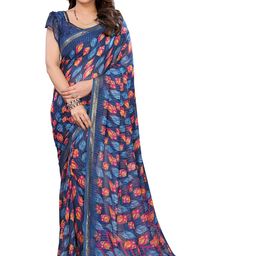 Moda Rapido Blue Poly Georgette Embellished Sarees-picture-41