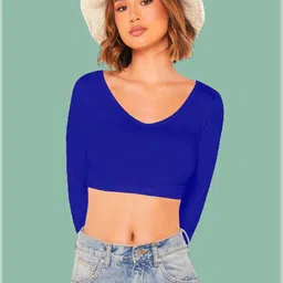 Dream Beauty Fashion Women Solid Fitted Crop Top-picture-42