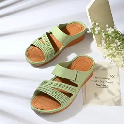 K Footlance Women Textured Open Toe Flats-image-100