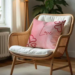 LUSHLYF Red & Pink Quriky Printed Square Cushion Covers-picture-8