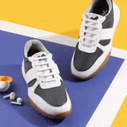 Metro Men Colourblocked Round Toe Lace-Ups Sneakers-image-73