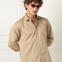 INVICTUS India Slim Fit Button-Down Collar Twill Weave Wrinkle Free Cotton Casual Shirt-image-37