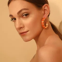 LULU & SKY Semi Circular Shaped Half Hoop Earrings-picture-26