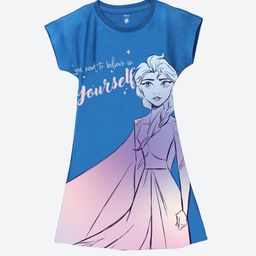 YK Disney Girls Graphic Printed T-shirt Dress-19