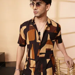 Rigo Men Opaque Printed Casual Shirt-image-75