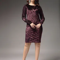 emeros Women Round Neck Sheath Dress-image-33