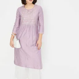 max Women Floral Embroidered Gotta Patti Kurta-picture-45