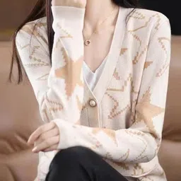 StyleCast Star Pattern V-Neck Cardigan-picture-12