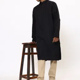 ZARI Men Geometric Cotton Kurta-picture-0