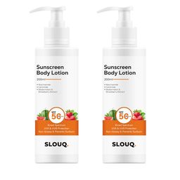 Slouq Set Of 2 Sunscreen Body Lotion SPF 50 With Niacinamide & Ceramide - 200 ml Each-4