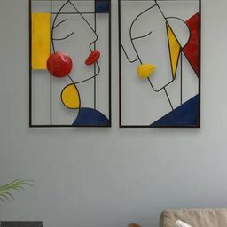 vedas Mystical India Black & Yellow 2 Pieces W-Koto Wall Decors-image-29