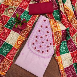 Rangtulika Ethnics Embroidered Unstitched Dress Material-picture-30