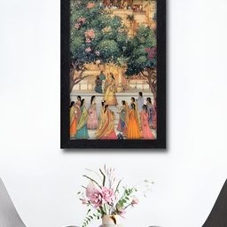 RANDOM Green & Yellow Art Deco Printed Wooden Wall Art-picture-43