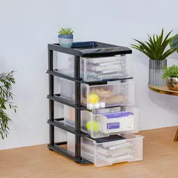 RUBOXA Transparent Set of 1 Regular Drawer Organiser Organisers-18