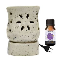 PEEPALCOMM 2Pcs White Electric Damru Shaed Diffuser With Lavender Oil - 10 ml-37