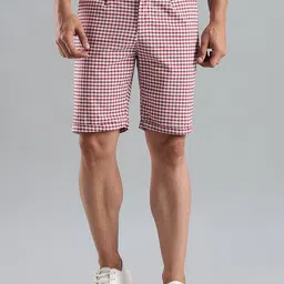 Thomas Scott Men Cotton Regular Fit Checked Technology Shorts-image-92