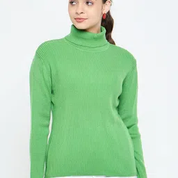 CREATIVE LINE Women Ribbed Woollen Sweater Vest-picture-2