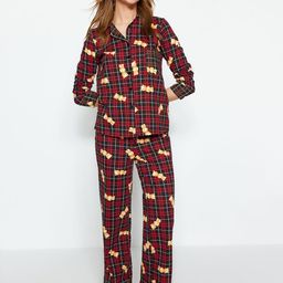 Trendyol Women Checked Printed Night suit-image-25