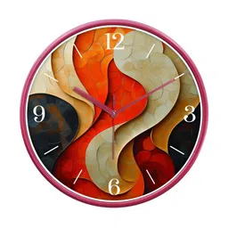 Aura Multicoloured Printed Contemporary Wall Clock-31