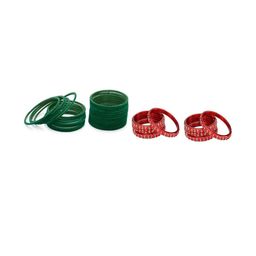 Somil Classic Combo Glass Bangles | Simple Chudi Set For Women & Girls | Daily Use & Special Occasions, Combo Of 2 Set, Green, Red-image-77