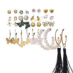 GOLDIWALA Set of 17 Gold-Plated Circular Studs image 4