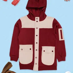 KiddoPanti Boys Colourblocked Hooded Sweatshirt-picture-32