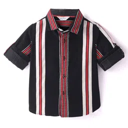 Infinity Boys Tailored Fit Multi Stripes Opaque Striped Casual Shirt-image-78