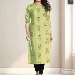 HERE&NOW Selection Of 2 Floral Printed Round Neck Straight Kurta-picture-24