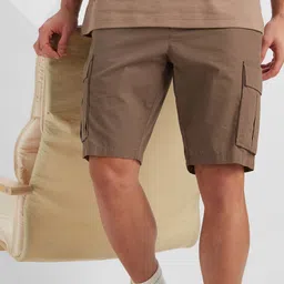 Jockey Men Super Combed Cotton Woven Straight Fit Cargo Shorts with Seven Pockets-MZ08-image-59