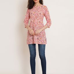 COTLAND FASHION Floral Printed Thread Work Pure Cotton Thread Work Kurti-image-53