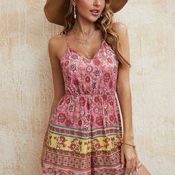 Outzidr Women Printed Shoulder Straps Basic Jumpsuit-picture-45