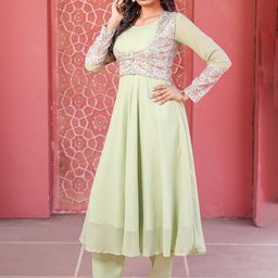 GO BOUJEE Women Regular Kurta with Trousers-image-16