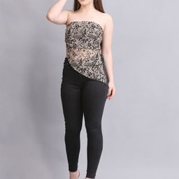 SWISHIN Floral Print Off-Shoulder Crepe Crop Top-image-46