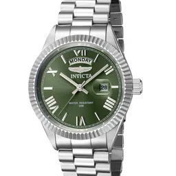 Invicta Men Stainless Steel Bracelet Style Straps Round Reset Time Analogue Watch 43936-24